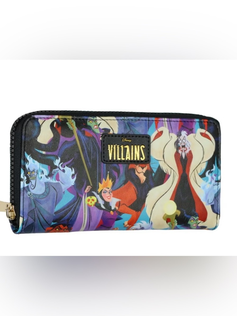 Disney Villains Zip Around Wallet - Purple, Black, Red, Cream